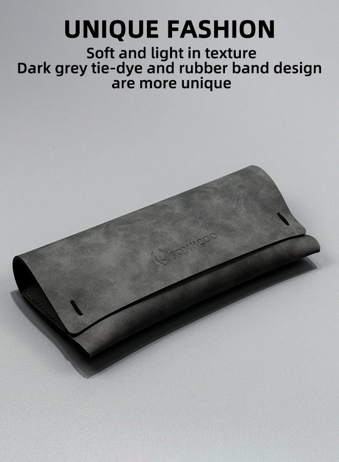 FONHCOO Sunglasses Case, Made Of Soft-Touch Lambskin Fabric, Featuring An Instagram-Worthy, High-End Design And Including Nose Pads. - Image 2