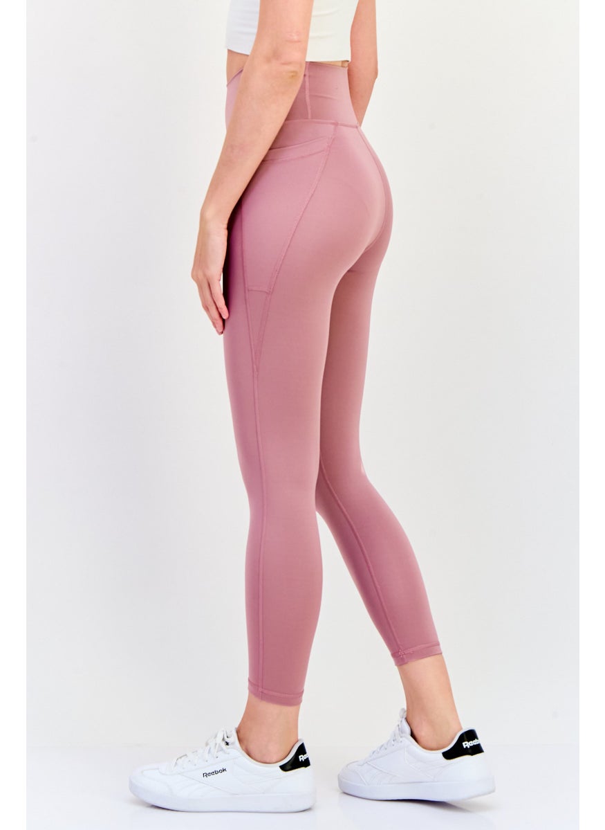 Adidas Women Tight Fit 7/8 Training Leggings, Mauve  - Image 3