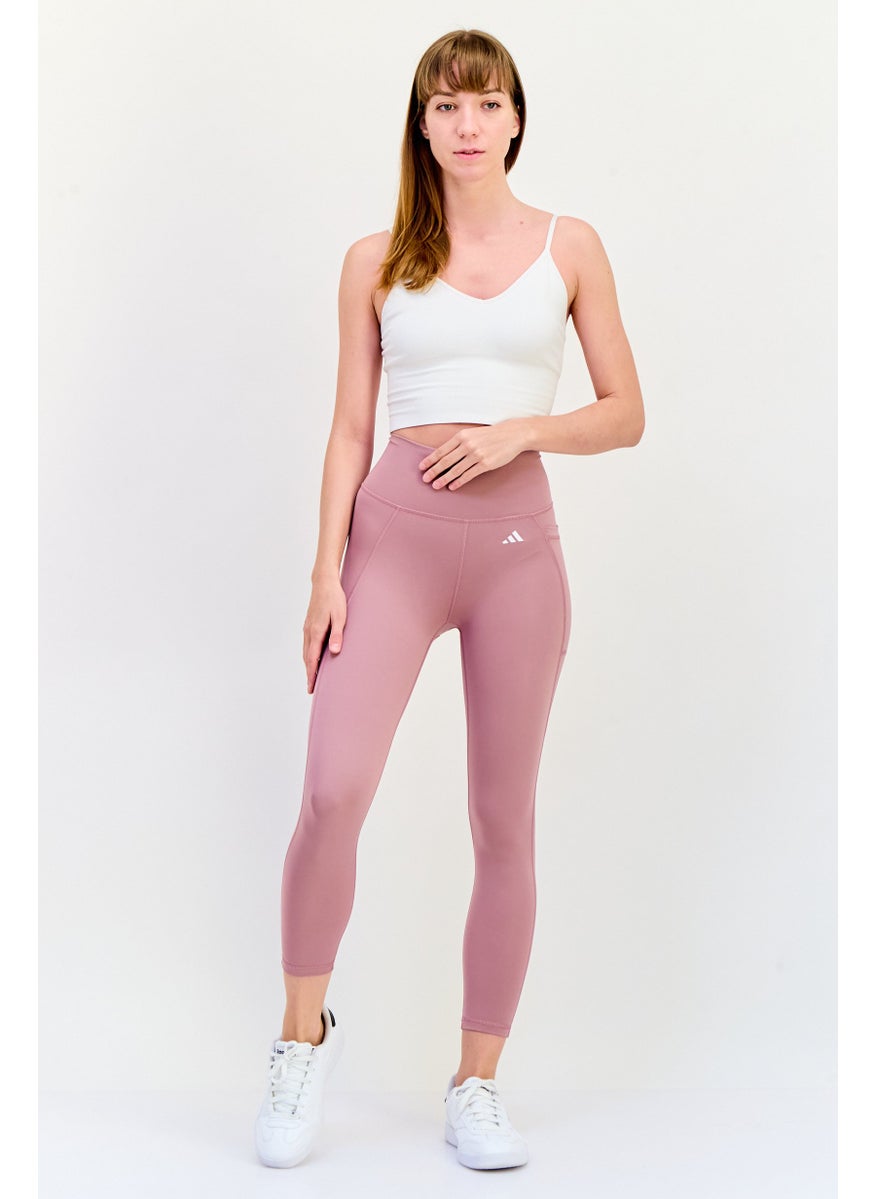 Adidas Women Tight Fit 7/8 Training Leggings, Mauve  - Image 2