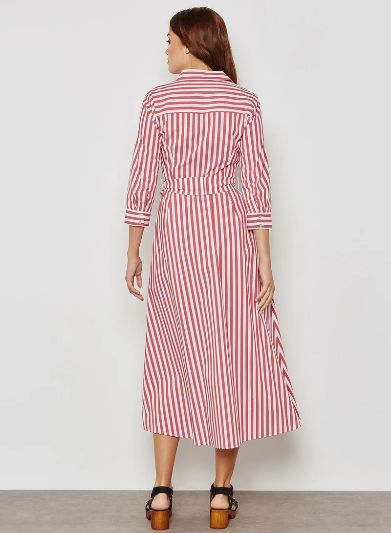 FOREVER 21 Tie Waist Striped Dress