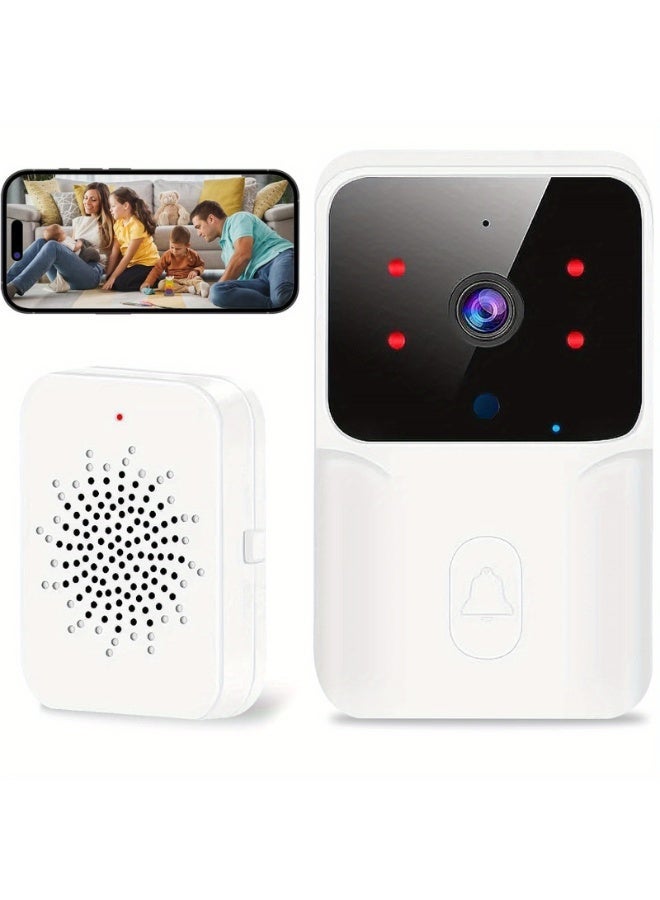 1080P HD Wireless Video Doorbell with Camera,Ring Camera Outdoor Wireless, Night Vision,Two-Way Talk, Weatherproof, Rechargeable Battery,Real-Time Mobile Phone Alerts - Image 1