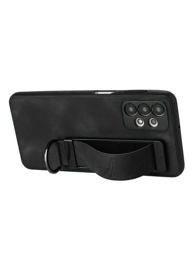 اس-توب جراب لهاتف Samsung Galaxy A23 مزود بسوار معصم وغطاء خلفي من الجلد - Image 3