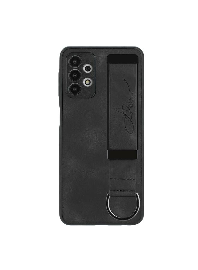 اس-توب جراب لهاتف Samsung Galaxy A23 مزود بسوار معصم وغطاء خلفي من الجلد - Image 2