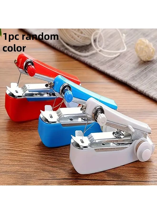 Portable Handheld Sewing Machine Manual Adjustable Tension Quick Repairs Outdoor Travel Random Color - Image 1