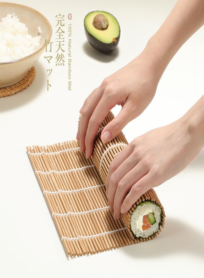 Delamu Sushi Making Kit, Delamu Bamboo Sushi Mat, Including 2 Sushi Rolling Mats, 5 Pairs of Chopsticks, 1 Paddle, 1 Spreader, 1 Beginner Guide PDF, Beginner Sushi Kit, Sushi Plates - Image 5