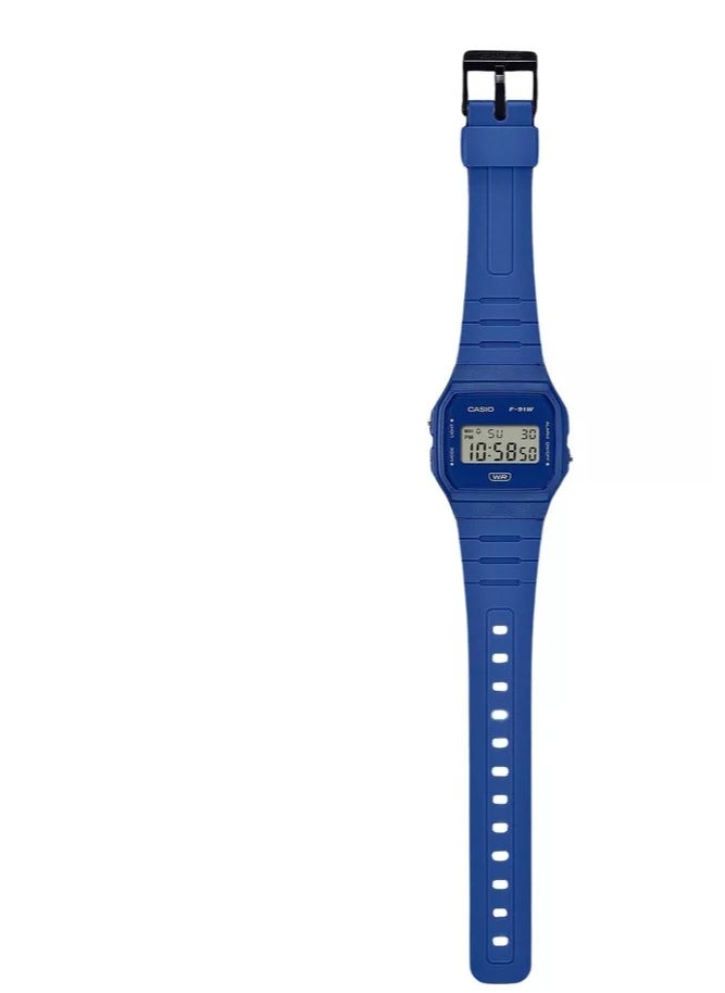CASIO Casio POP Digital Blue Bio Based Resin Strap Quartz F-91WB-2A1 Unisex Watch  - Image 4