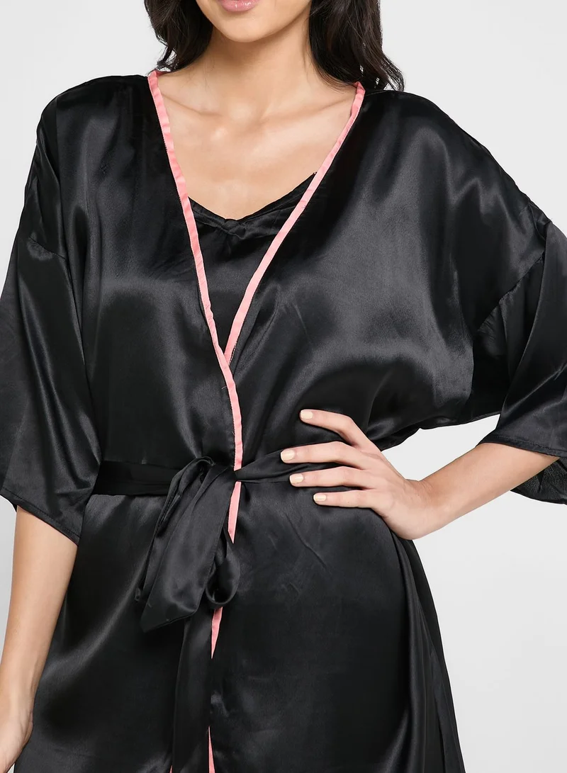 ELLA 4 Piece Solid Pyjama Set