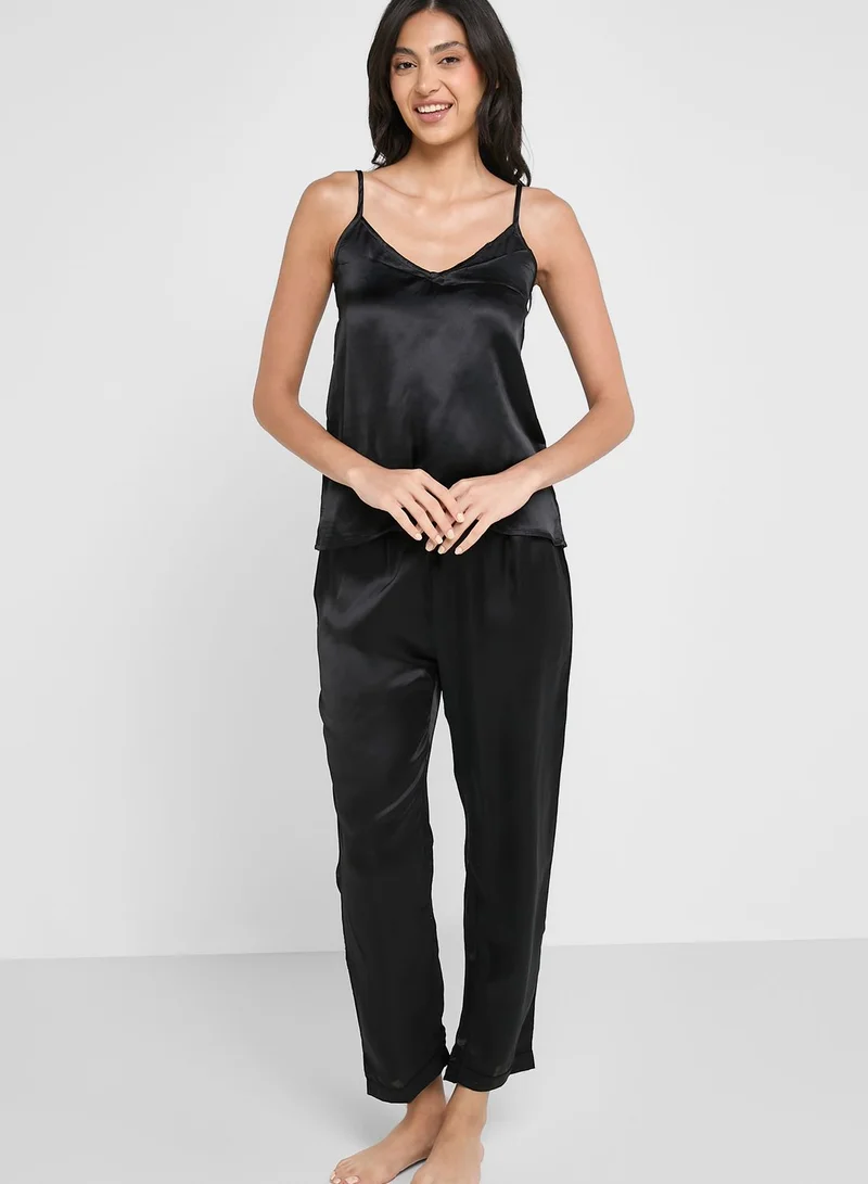 ELLA 4 Piece Solid Pyjama Set