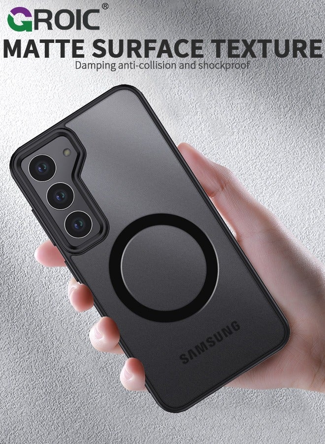 GROIC Samsung Galaxy S24 Plus Clear Phone Case Compatible with MagSafe, Crystal Clear Slim Fit Thin Transparent Rugged Bumper Phone Cover Built-in Magnetic Ring Heavy Duty Shockproof  - Image 2
