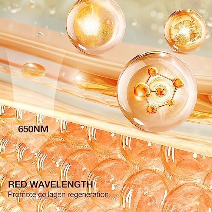 NEWKEY Red Light Therapy Mask for Face Wrinkles, 7 LED Light Therapy Facial Skin Care Mask,At-Home Photon Skin Care Beauty Mask for Anti-Ageing - Image 3