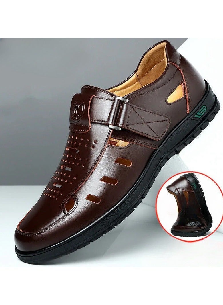 Shougu Versatile Retro Casual Leather Shoes  - Image 1