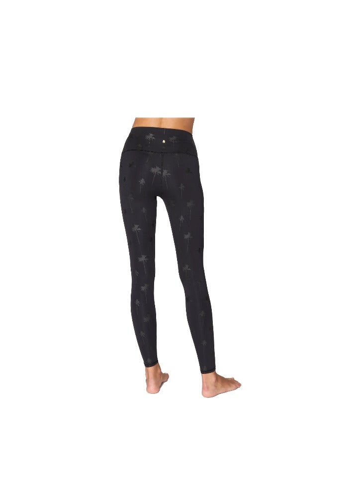 spiritual gangster SG INTENT HIGH WAIST LEGGING TONAL PALMS PRINT SMALL  - Image 3