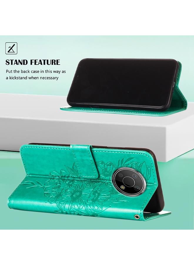 اس-توب جراب هاتف نوكيا G300 من الجلد المنقوش بنقشة الفراشة - Image 3