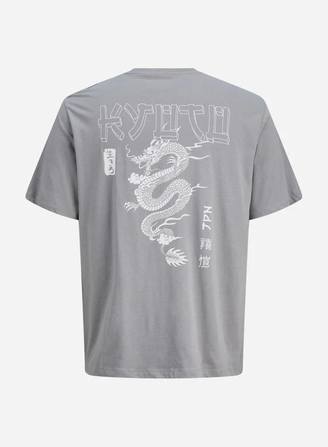 JACK & JONES Jack & Jones JJMiko Dragon Print Crew Neck T-Shirt
