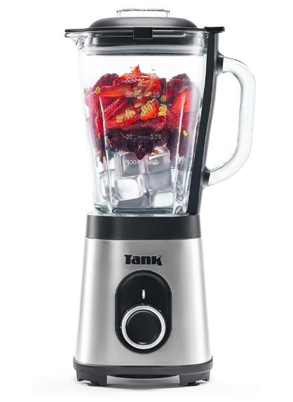 Tank Super Blender, 1.5L Glass Jug , 900ml  BPA Free Plastic Bottle,  800 Watts, YB-S62k - Image 1