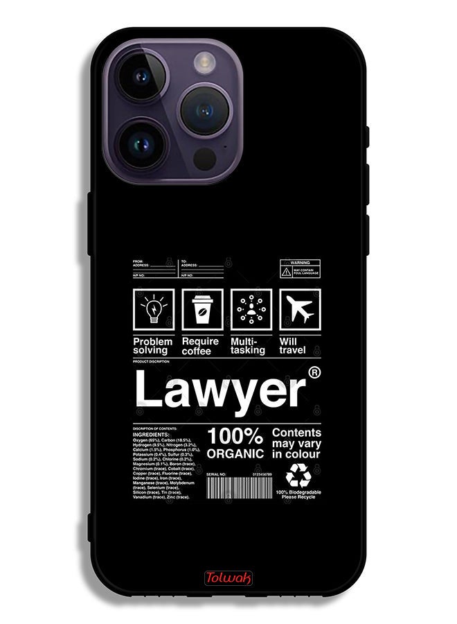 Tolwak Apple iPhone 14 Pro Max Protective Case Lawyer Sticker - Image 2