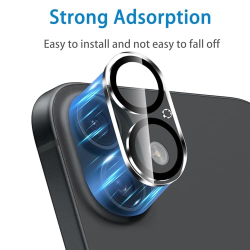 Dengduoduo Camera Lens Protector for iPhone 16 and 16 Plus 3 Pack, Tempered Glass, Ultra HD, 9H Hardness, Anti-Scratch, Case Friendly, Easy to Install [No Affect on Night Shots] - Image 4