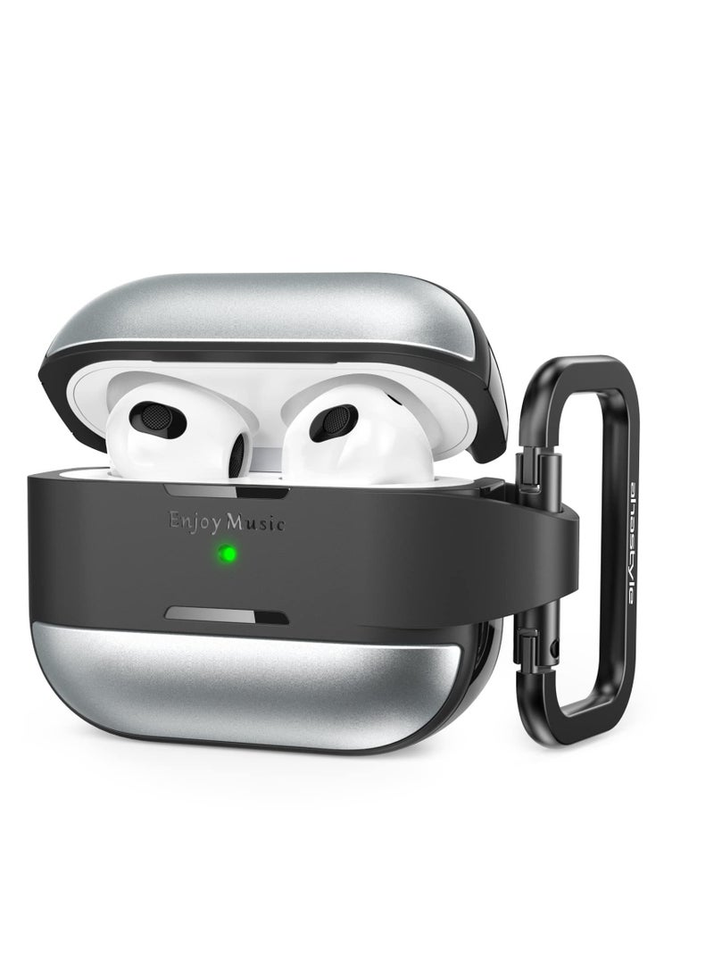 Excefore Charging Case, Protective Cover Shock-Absorbing Protective Case, Full Protective Silicone Skin Accessories for Women Men (Silver) - Image 1