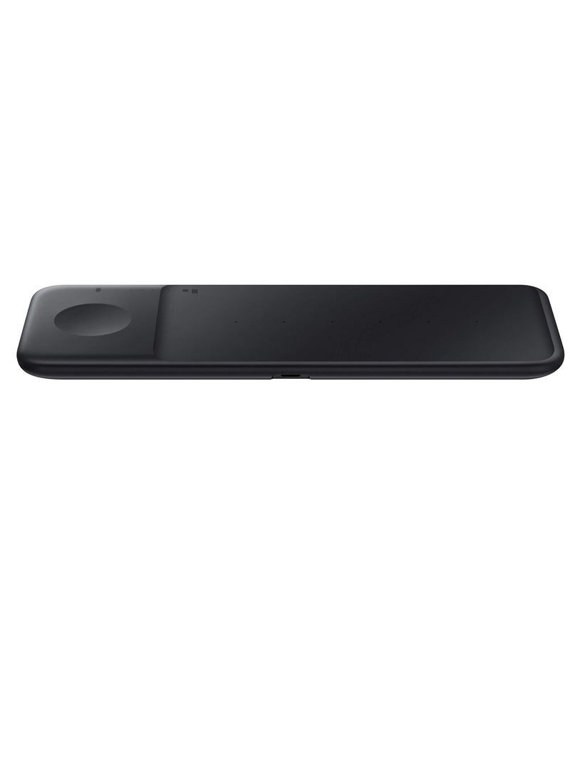 SYOSI Electronics Wireless Charger Trio Qi Compatible-Charge up to 3 Devices at Once-for Galaxy Phones Buds Watches and Apple iPhone Devices Black (US Version)  - Image 3