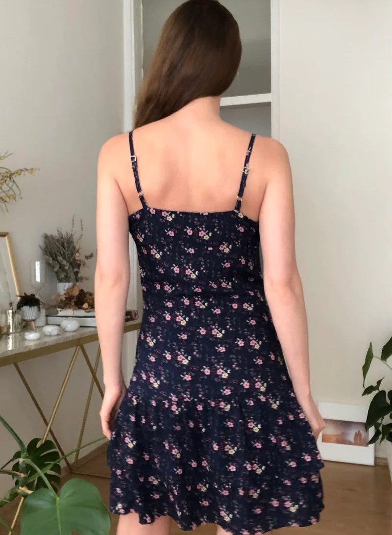 trendyol Floral Print Cami Strap Dress