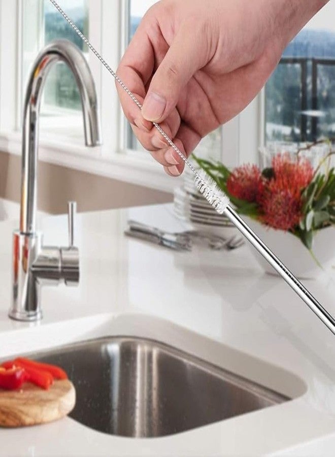 ARYAVART Stainless Steel Reusable Drinking Straws Set with Cleaning Brush - Food Grade 304 Metal Straws (Straight & Bent) | Eco-Friendly, Rust-Proof, Dishwasher Safe Straws for Juice, Smoothies & Cocktails - Image 5