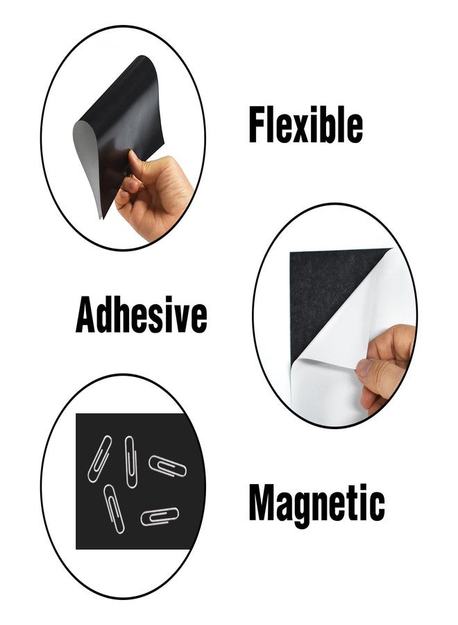 Yamsop 20 Pack Adhesive Magnetic Sheets 8 x 10 Inch Photo Magnets, Flexible Magnet Sheets with Adhesive Backing for Crafts, Photos, Pictures, Easy Peel and Stick, Cuttable Magnetic Sheets - Image 3