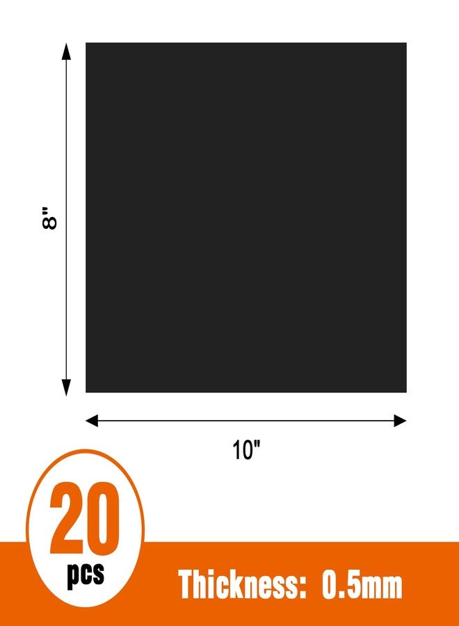 Yamsop 20 Pack Adhesive Magnetic Sheets 8 x 10 Inch Photo Magnets, Flexible Magnet Sheets with Adhesive Backing for Crafts, Photos, Pictures, Easy Peel and Stick, Cuttable Magnetic Sheets - Image 4