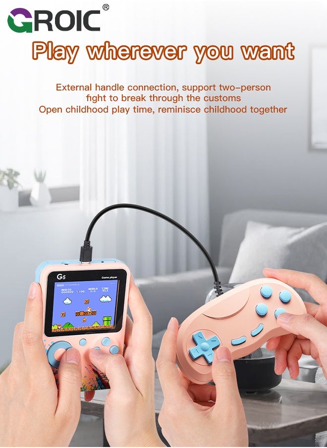 GROIC Handheld Game Player Video-Game 8 Bit Retro Mini Pocket Gameboy Handheld Game Console Built-in 500 Classic Games for Child Kids  - Image 4