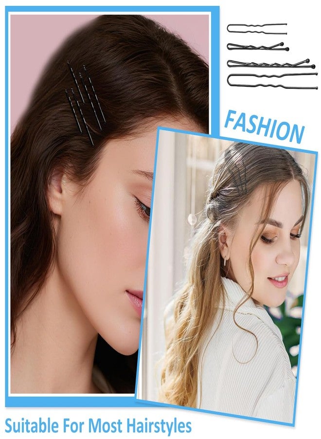MAYCREATE® 415Pcs Black Hair Accessories Set with Box, Includes Bobby Pins, Hair Bands, Clips & Sheer Black Mesh Net, Fashion Hair Styling Accessories Tools for Women and Girls - Image 4