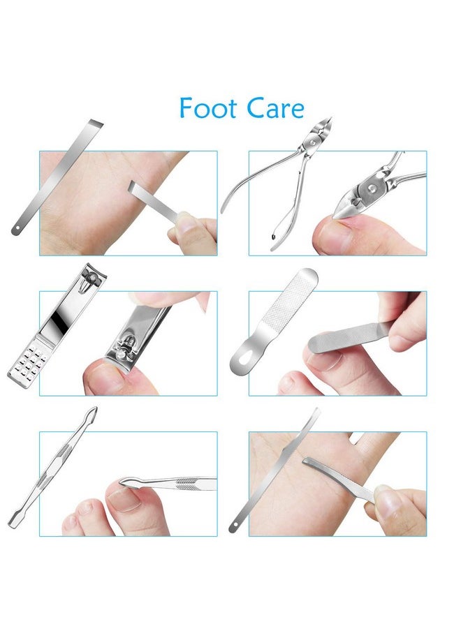 Beaucare - Manicure Set Pedicure Kit Nail Kit-19 in 1 Stainless Steel Manicure Kit, Professional Grooming Kits, Nail Care Kit with Luxurious Travel Case (Black) … - Image 1