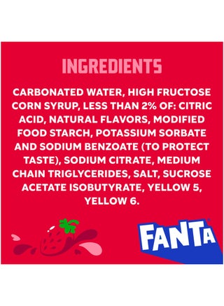 Strawberry Carbonated Soft Drink Bottle - view 3