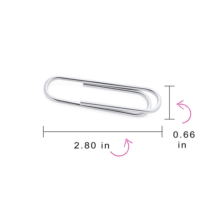 BLING JEWELRY Executive Gift Simple Large Strong .925 Sterling Silver Credit Card Holder Paper Clip Money Clip For Men Teens Polished Finish - Image 4