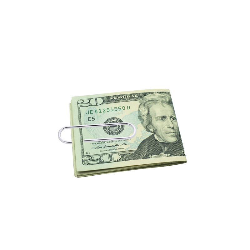 BLING JEWELRY Executive Gift Simple Large Strong .925 Sterling Silver Credit Card Holder Paper Clip Money Clip For Men Teens Polished Finish - Image 3