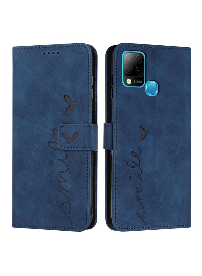 S-TOP Case For Infinix Hot 10s Skin Feel Heart Pattern Leather Phone Case - Image 1