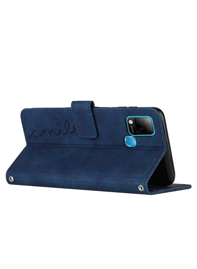 S-TOP Case For Infinix Hot 10s Skin Feel Heart Pattern Leather Phone Case - Image 4