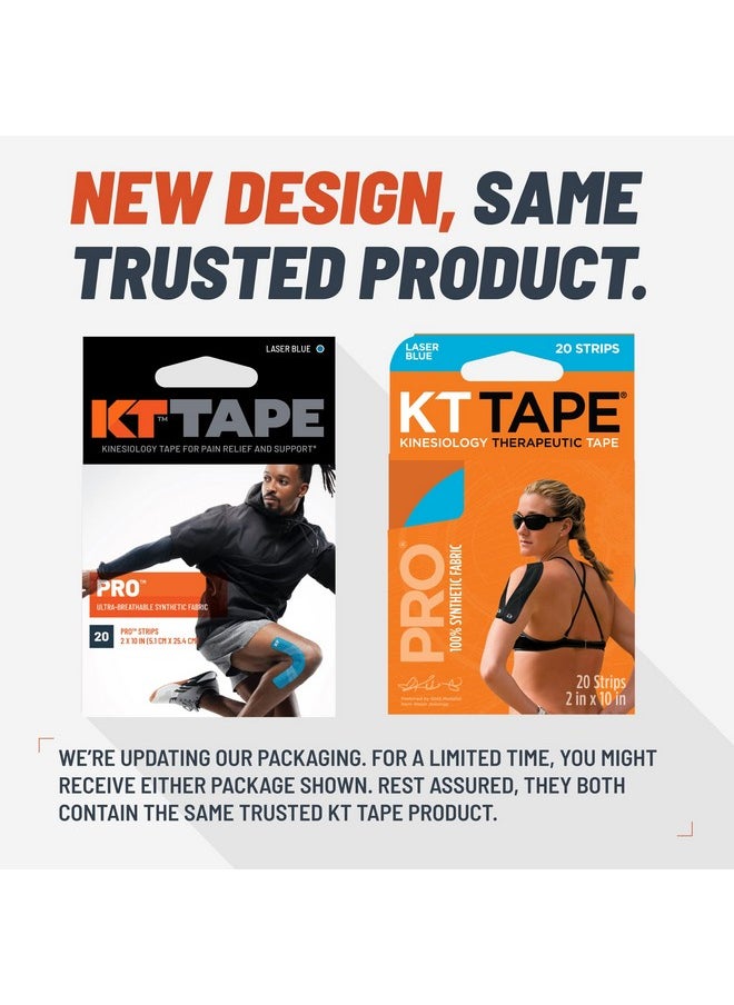KT TAPE - KT Tape Pro Kinesiology Therapeutic Sports Tape, 20 Precut 10 inch Strips, Hero Pink, Latex Free, Water Resistance, Pro & Olympic Choice - Image 1