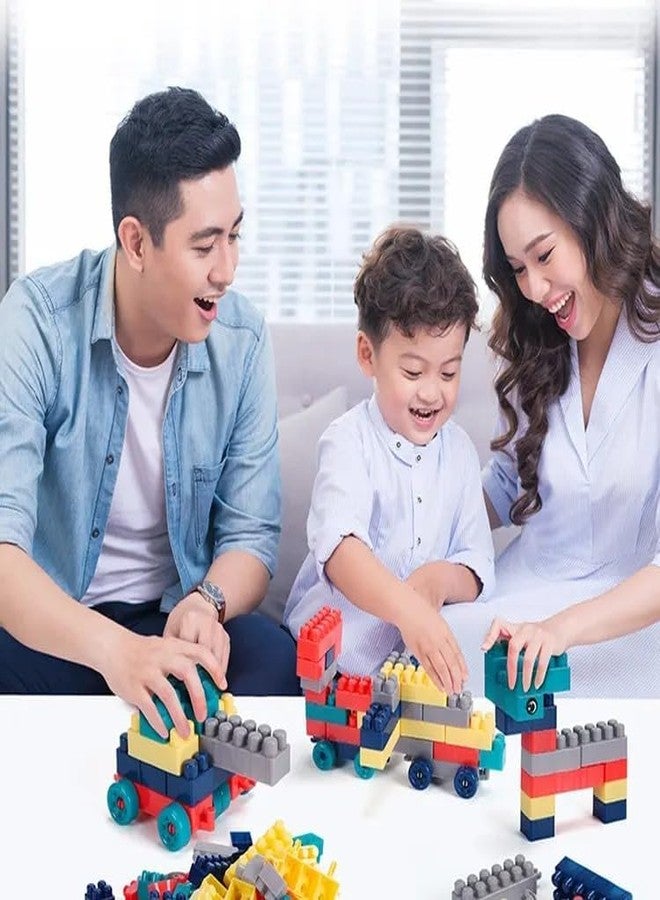 ARIZON ENTERPRISE ARIZON Enhance Creativity with Plastic Building Blocks: Perfect for Kids 3+ Years. Multicolour Construction Set Sparks Smart Activity Fun and Learning - 125+ Pieces.(Premium Pink Bag Packing) - Image 4