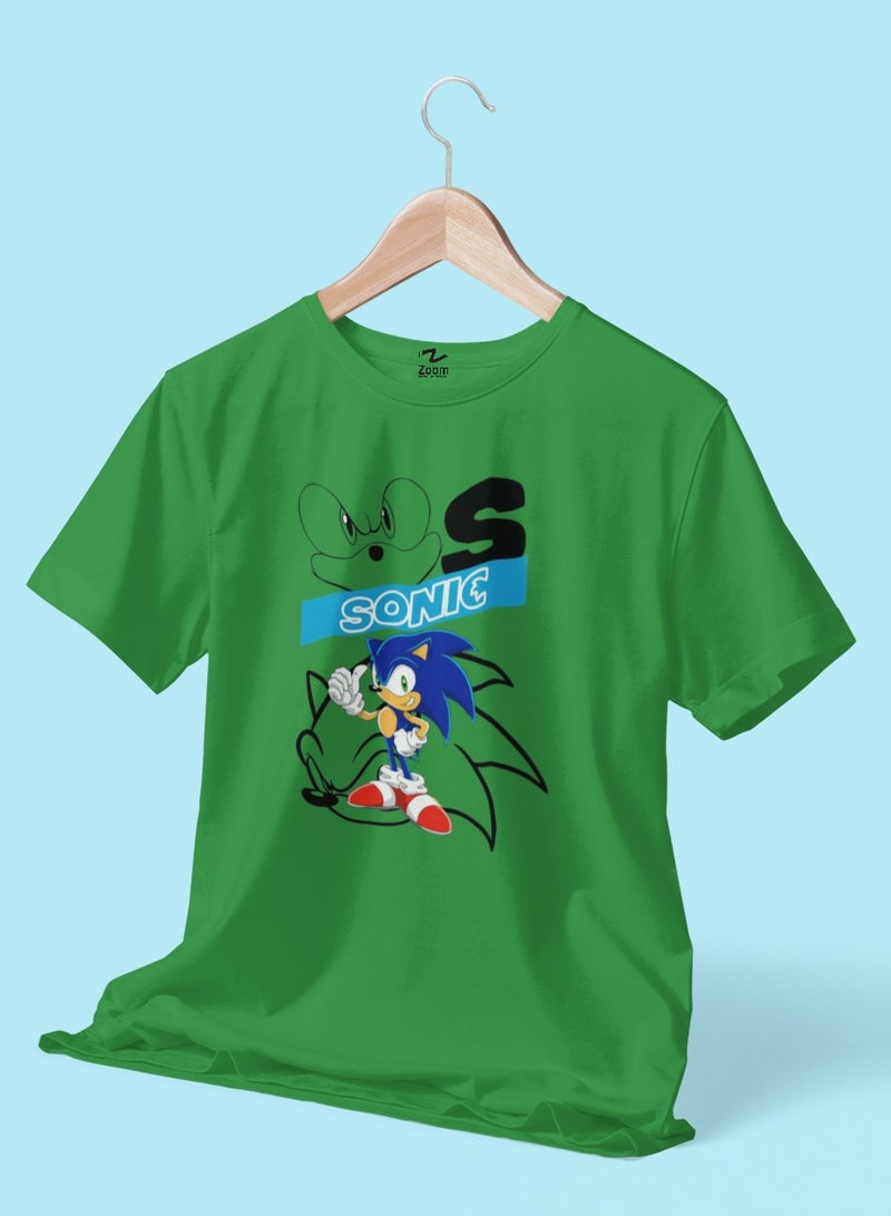ZOOM SONIC 3D LINE ART - KIDS T-SHIRT DESIGN