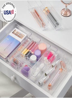 STORi STORi SimpleSort 10-Piece Stackable Clear Drawer Organizer Set | Multi-size Trays | Makeup Vanity Storage Bins and Office Desk Drawer Dividers | Made in USA  - Image 2