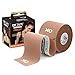OK TAPE شريط كينيسيو OK TAPE 10 بوصة مقطع مسبق 20 شريط قطن مرن شريط رياضي خالي من اللاتكس 2 بوصة × 16 قدم بيج - Image 1