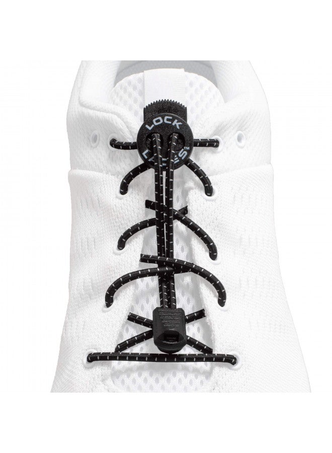 Lock Laces (Elastic No Tie Shoe Laces (Pack of 3) (Black-Green-Blue) - Image 1