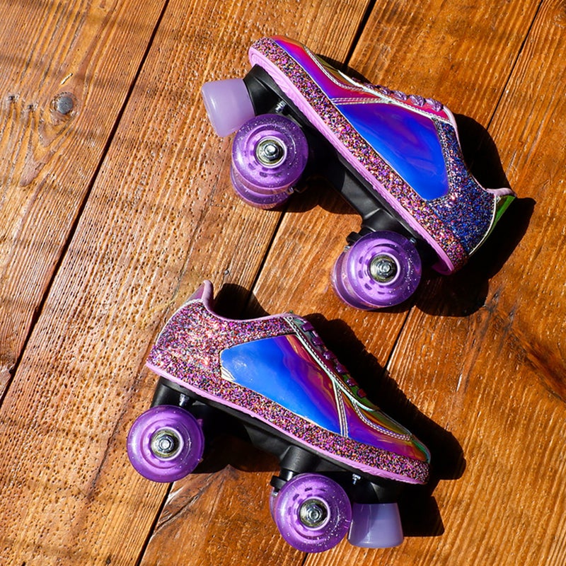 4Pcs Skating Glowing Wheels Ice Skates Wheels Double-row Roller Skates Wheels - Image 1