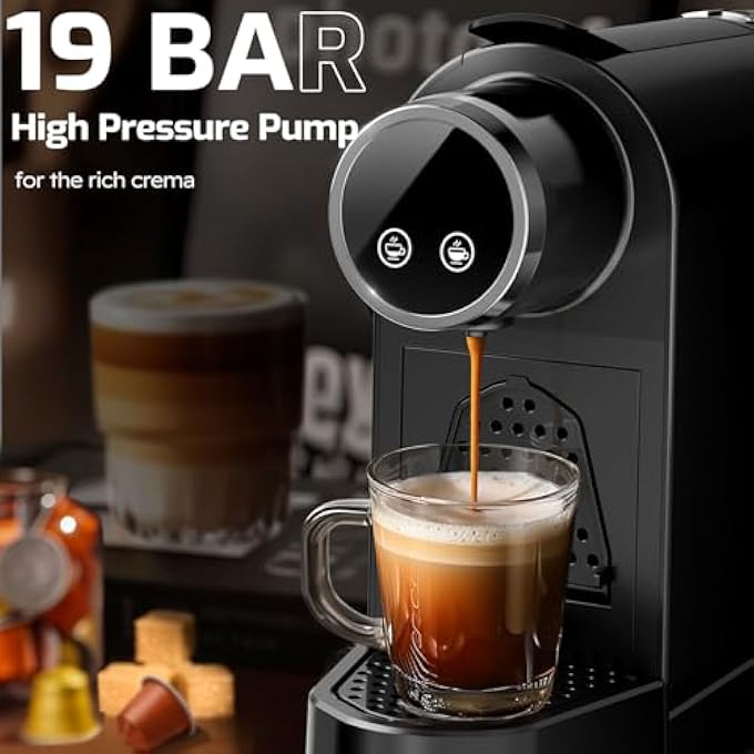 CONOYAR Capsule Coffee Machine Compatible With Nespresso Original Coffee Maker Machine With 2 Brew Sizes 19Bar Espresso Machine With 800Ml Detachable Water Tank Easy Brew Latte Cappuccino And More - Image 2