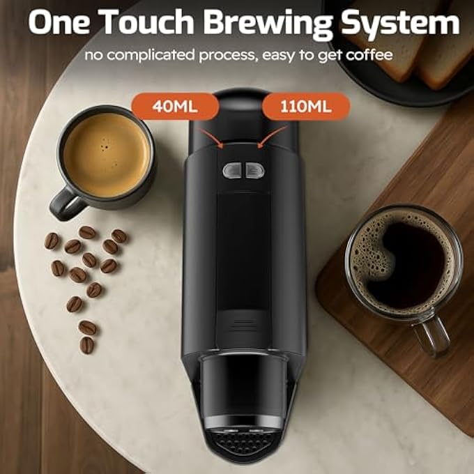 CONOYAR Capsule Coffee Machine Compatible With Nespresso Original Coffee Maker Machine With 2 Brew Sizes 19Bar Espresso Machine With 800Ml Detachable Water Tank Easy Brew Latte Cappuccino And More - Image 4