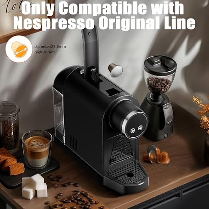 CONOYAR Capsule Coffee Machine Compatible With Nespresso Original Coffee Maker Machine With 2 Brew Sizes 19Bar Espresso Machine With 800Ml Detachable Water Tank Easy Brew Latte Cappuccino And More - Image 3