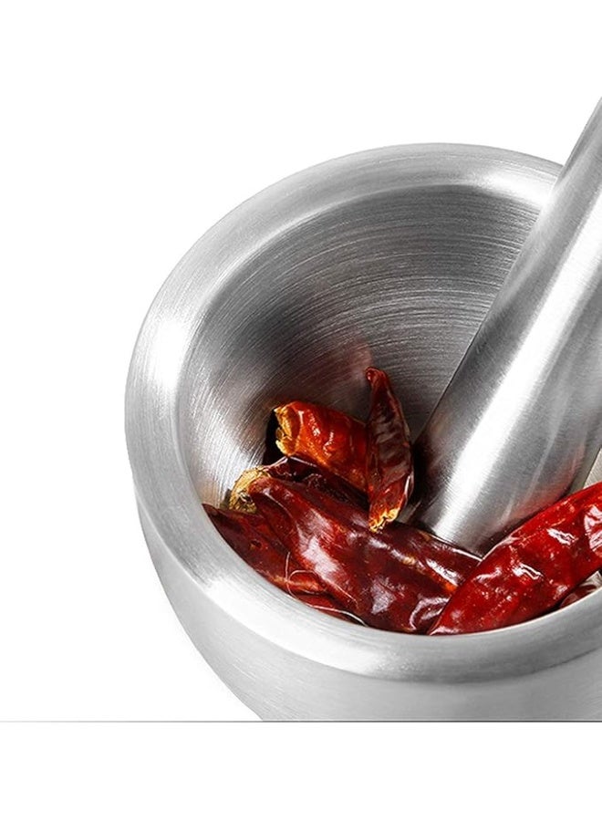 10cm Stainless Steel Mortar with Airtight Lid – For Grinding Spices and Garlic, Practical and Robust Design for Everyday Use AR - Image 5