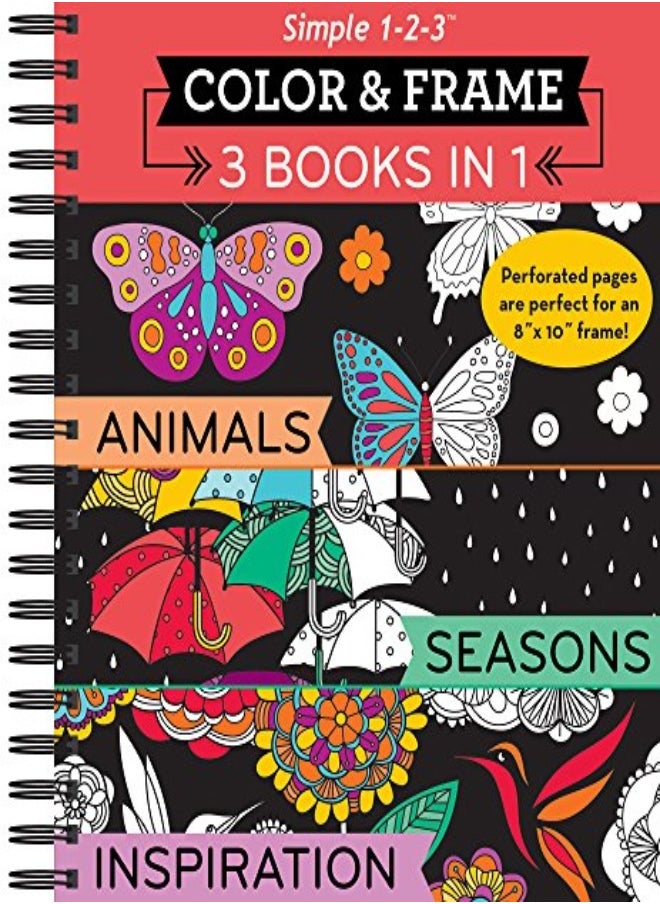 Color & Frame - 3 Books in 1 - Animals, Seasons, Inspiration (Adult Coloring Book) - pzsku/ZB07BAAF3B8A2F3264980Z/45/_/1696237124/fdbb9d39-e6eb-4da8-b5b6-069eda149c87