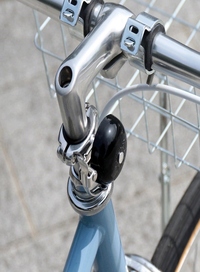 CATEYE OH-2300A Hibiki Bell – Classic Style Brass Bike Bell with Aluminum Bolt-on Design, Fits 22.2 mm or 25.4 mm Handlebars, Road, Hybrid, Touring Style Bicycles (Black) - Image 3