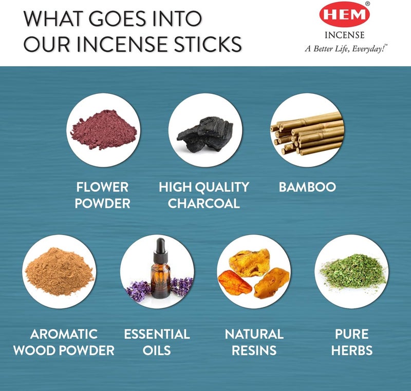 HEM Baby Powder Incense Sticks - 120 Hand Rolled Sticks - Image 2