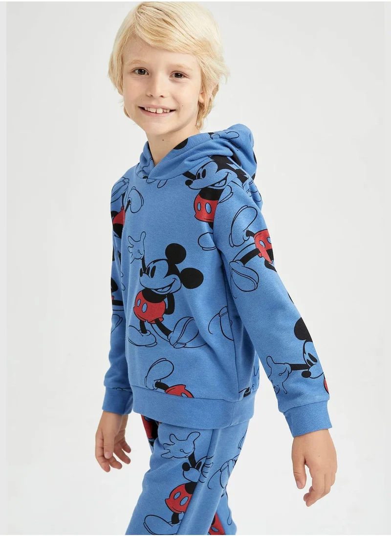 ديفاكتو Boy Disney Mickey & Minnie Licenced Regular Fit Hooded Long Sleeve Knitted Sweatshirt